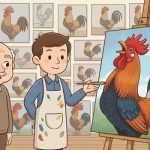 A pintura do galo