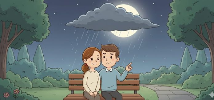 Até a lua se escondeu