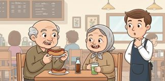 Casal divide até a dentadura