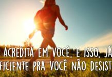 Deus não desistirá nunca de você