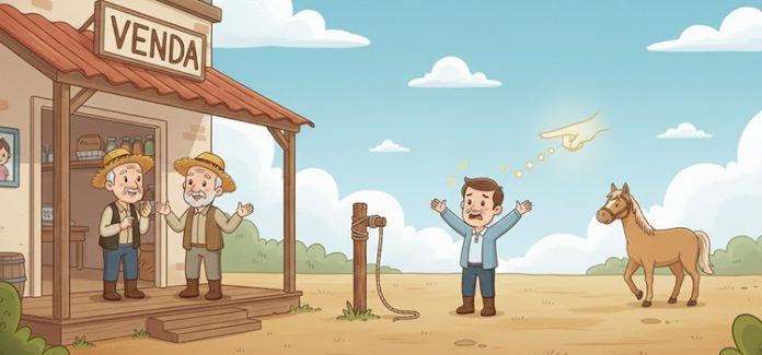 Cavalo foge e dono reclama com Deus Cavalo foge e dono reclama com Deus