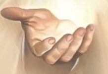 segure na mão de Deus