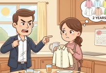 Marido reclama da camisa amarrotada