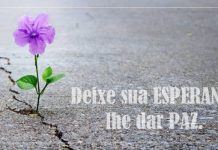 Deixe sua esperança lhe dar paz. ter fé