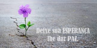 Deixe sua esperança lhe dar paz. ter fé