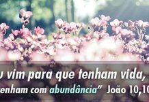 Eu vim para que tenham vida, e a tenham em abundância