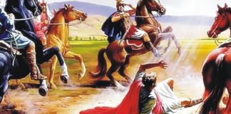 Paulo a caminho de Damasco caiu do cavalo