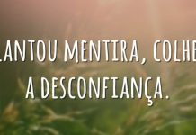 a mentira gera desconfiança