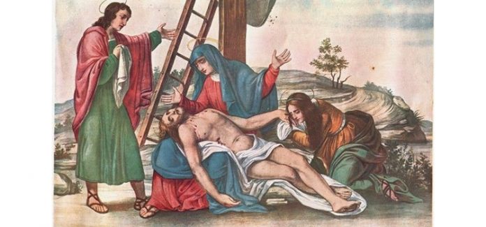Descendimento da Cruz, Jesus é tirado da cruz