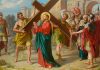 a via sacra Jesus carrega a cruz