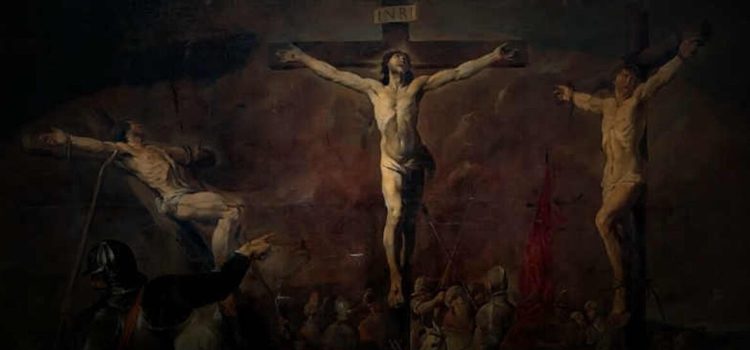 Sexta-feira Santa a Paixão de Cristo, Jesus crucificado é tirado da cruz