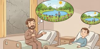 Os doentes internados no mesmo quarto
