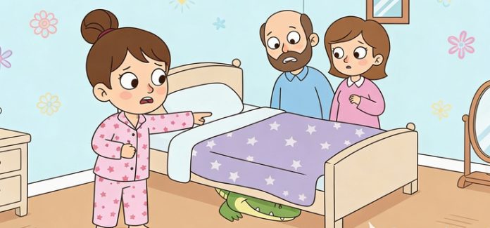 jacaré debaixo da cama