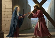Como rezar a Via-Sacra? Guia passo a passo O encontro de JEsus com sua mãe no ajuda a aprender como rezar a Via-Sacra